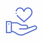 Heart-in-hand icon