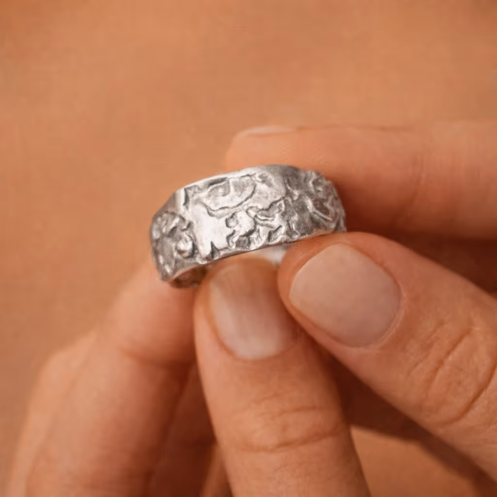 Finished silver ring