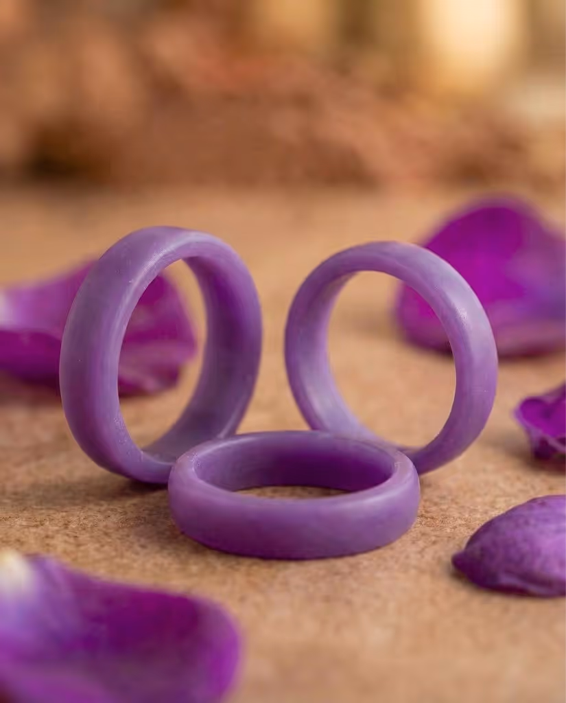 Three wax ring blanks